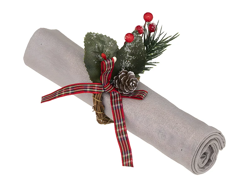 Lot de 2 Ronds de Serviette "Marron Glacé" 9cm Vert