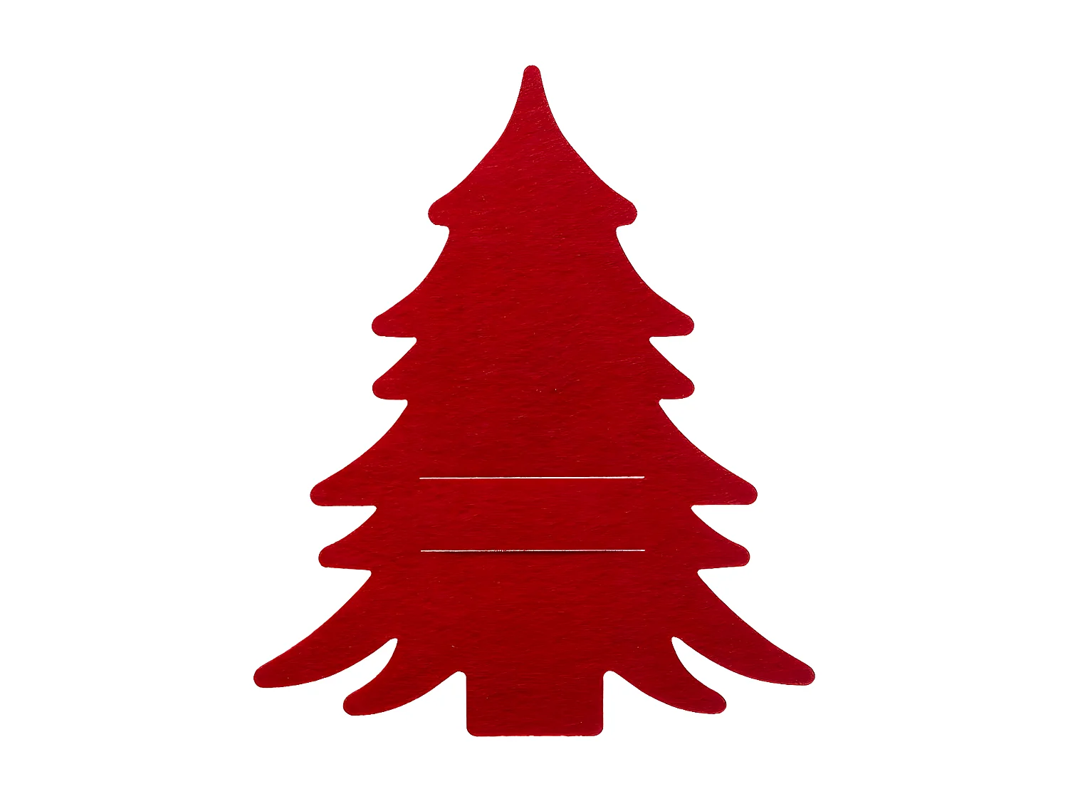 Lot de 4 Porte-Couverts "Sapin" 25cm Rouge