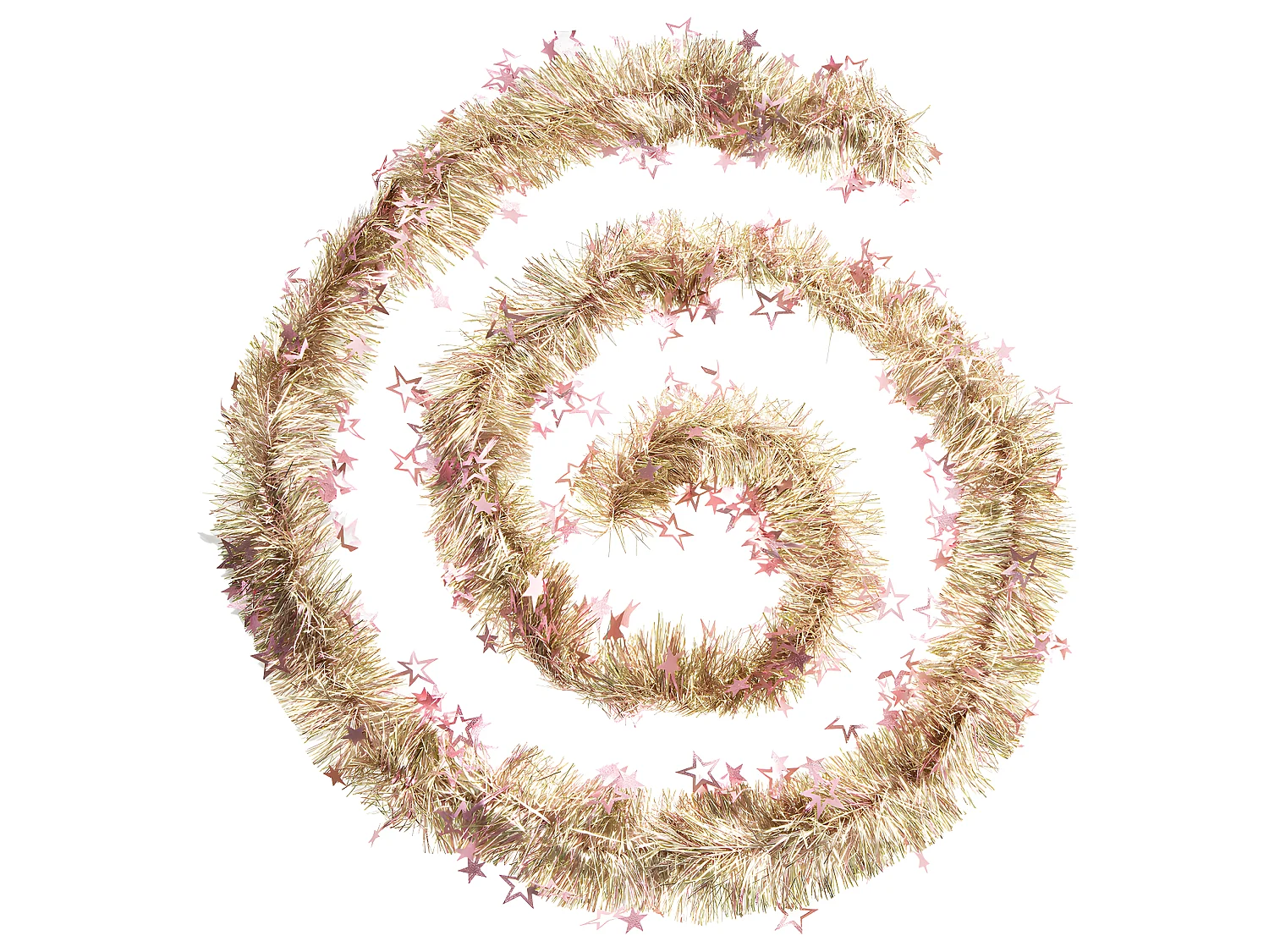 Guirlande de Noël "Nouvelle Orléans" 300cm Or & Rose