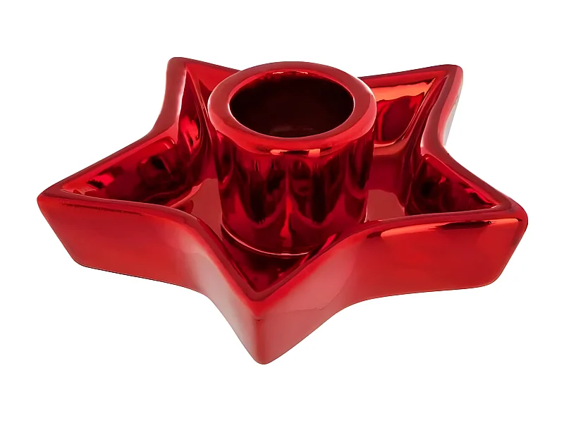 Photophore Étoile "La Maison des Couleurs" 10cm Rouge