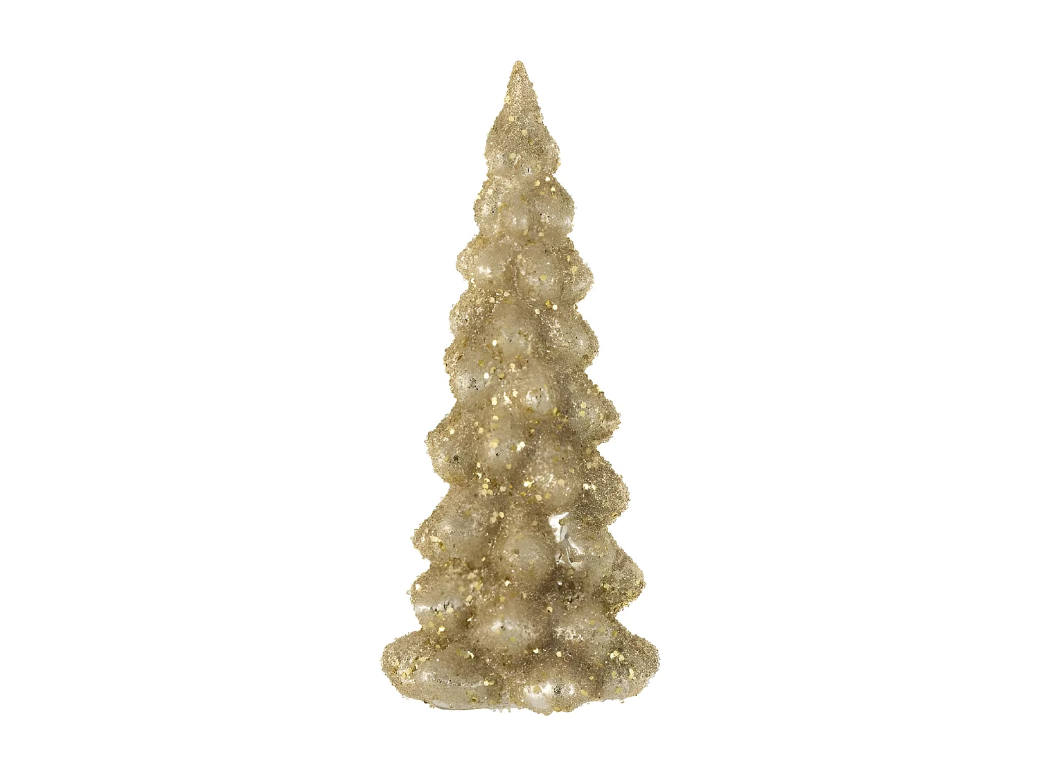 Sapin de Noël Brillant Déco "Givré" 35cm Or