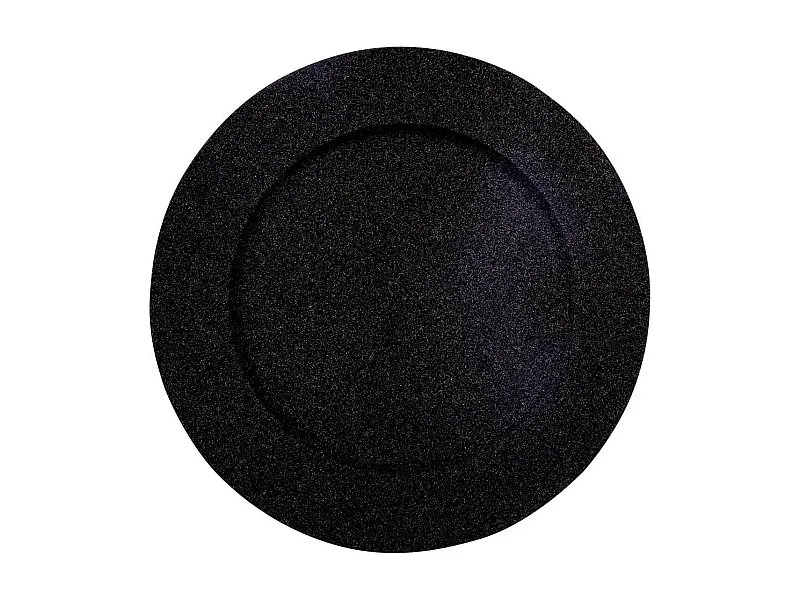 Assiette de Présentation "Paillettes" 33cm Noir