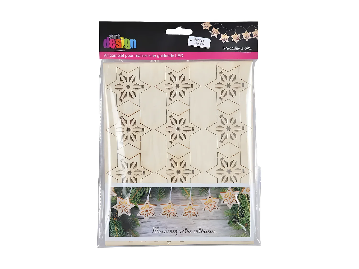 Kit Guirlande Led à Réaliser "Noël Étoiles" Naturel