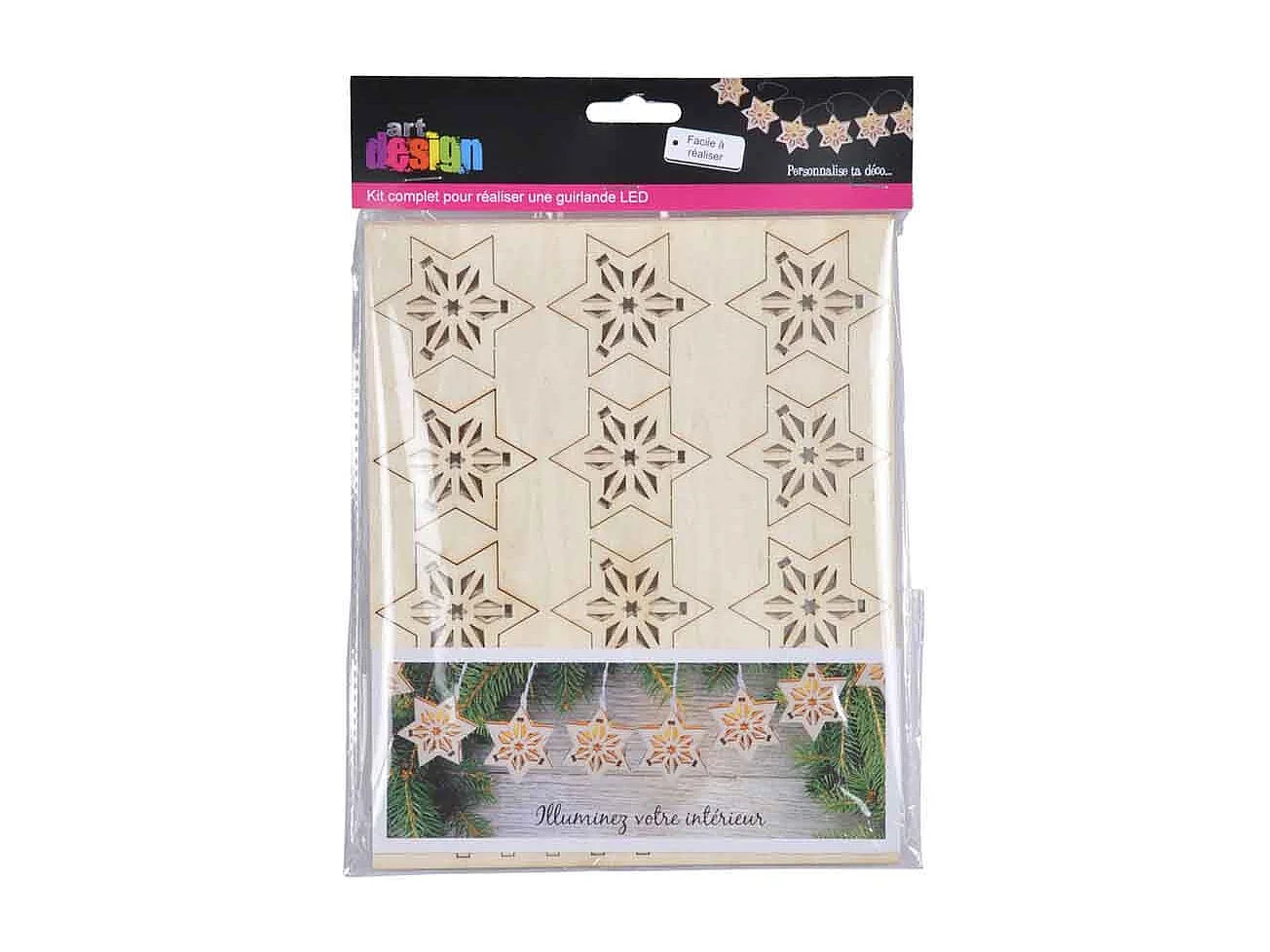 Kit Guirlande Led à Réaliser "Noël Étoiles" Naturel
