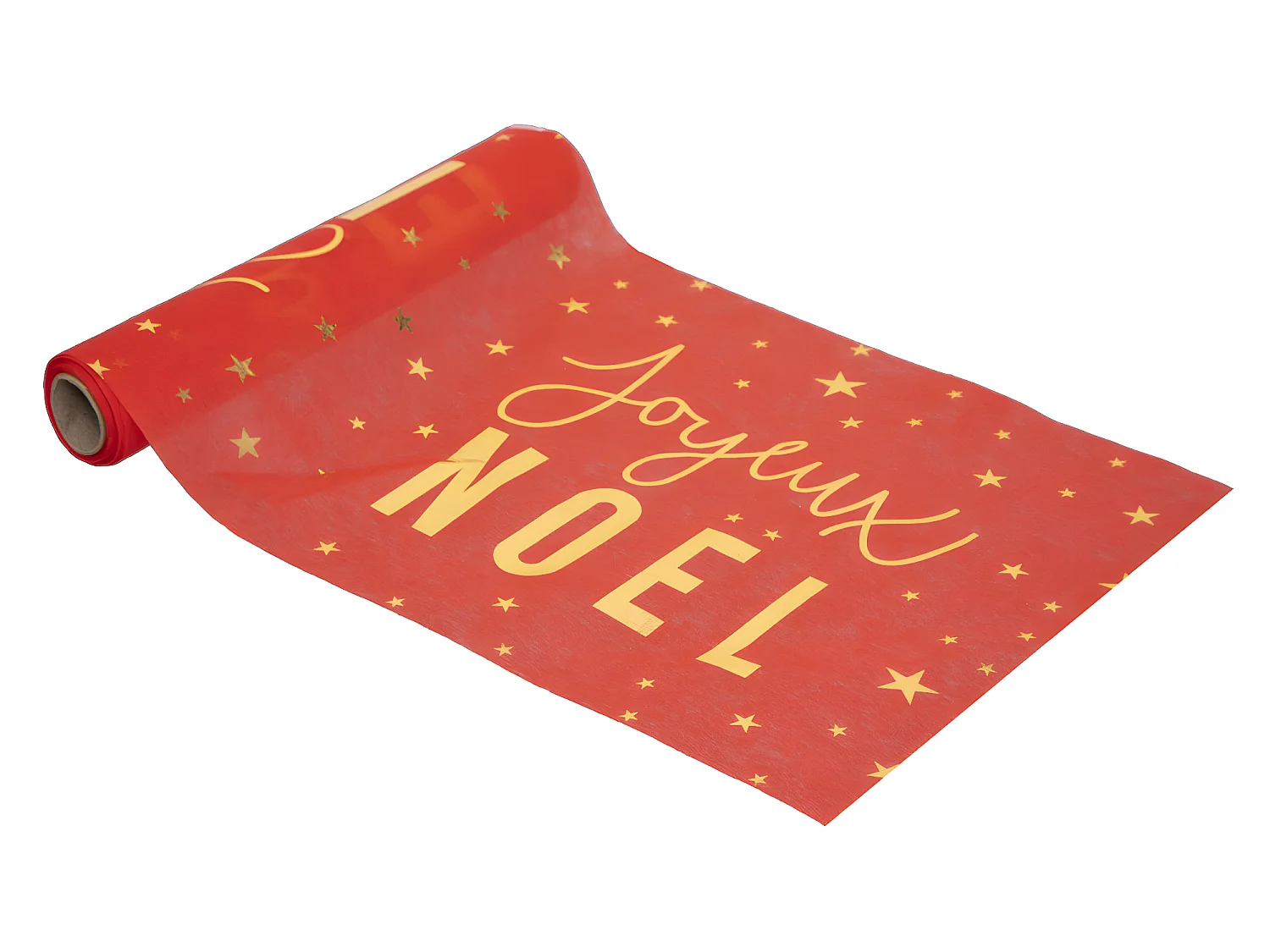 Chemin de Table Noël "La Maison" 28x500cm Rouge