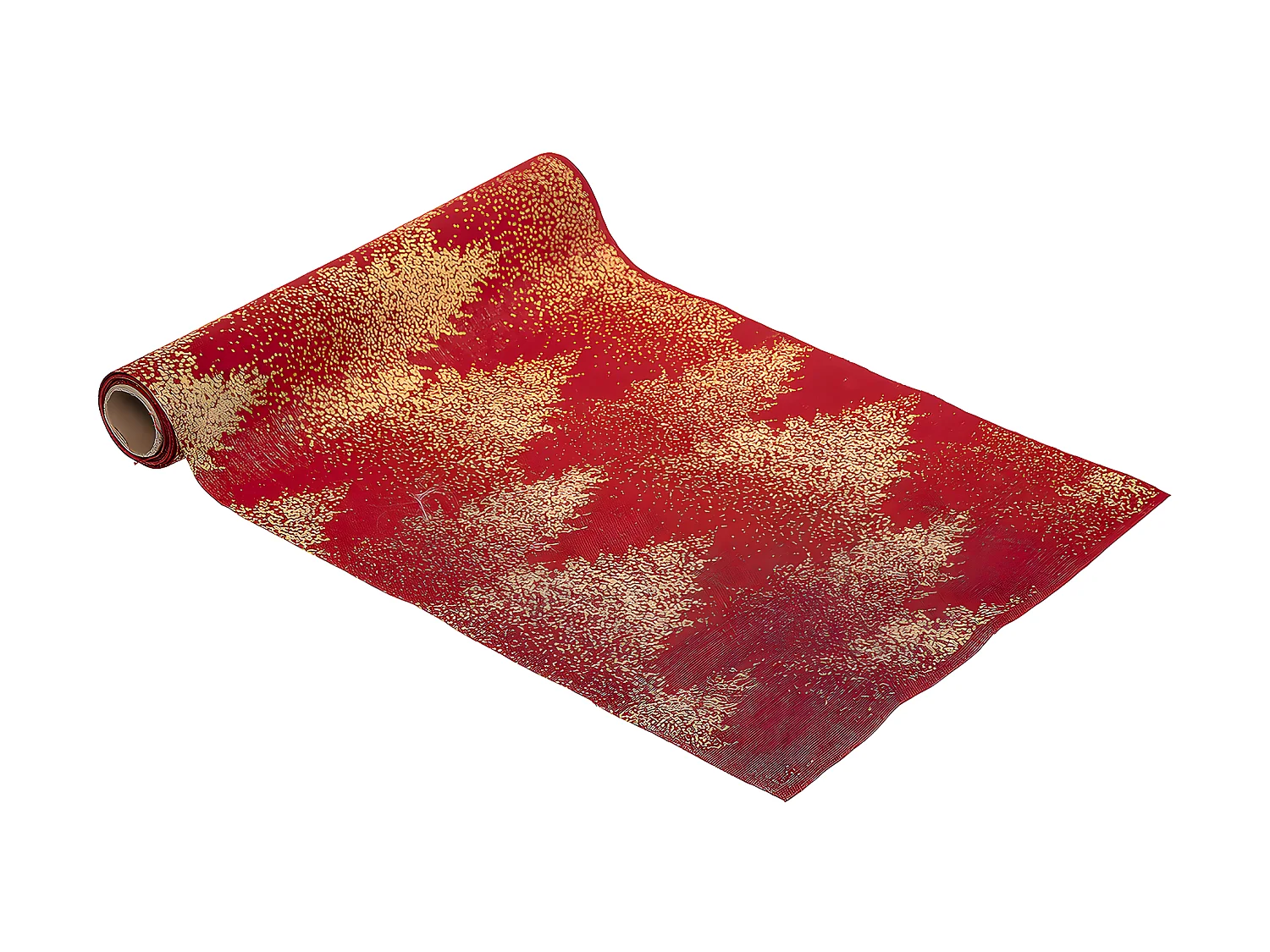 Chemin de Table "Sapin Paillettes" 28x300cm Rouge