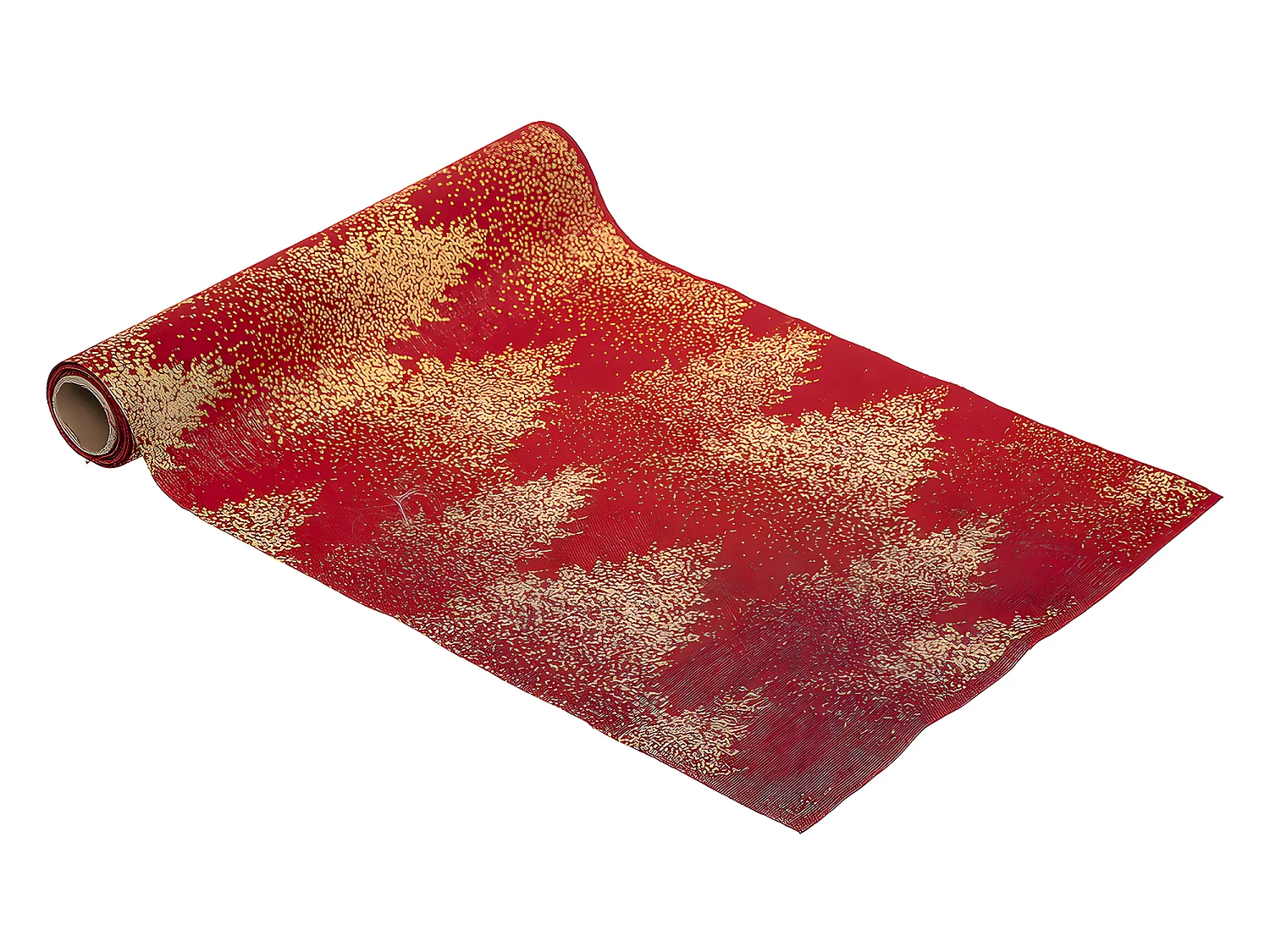 Chemin de Table "Sapin Paillettes" 28x300cm Rouge