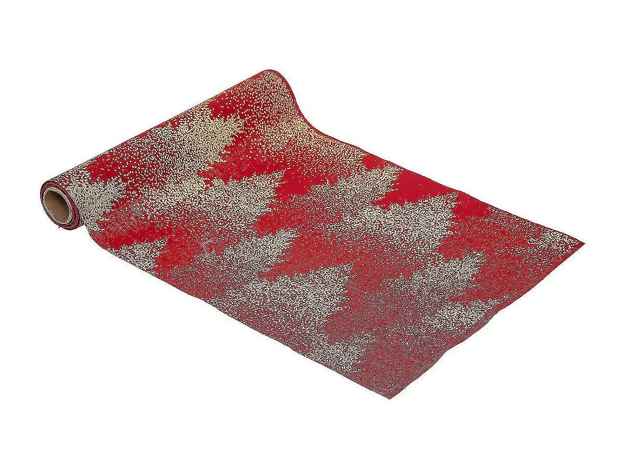 Chemin de Table "Sapin Paillettes" 28x300cm Rouge