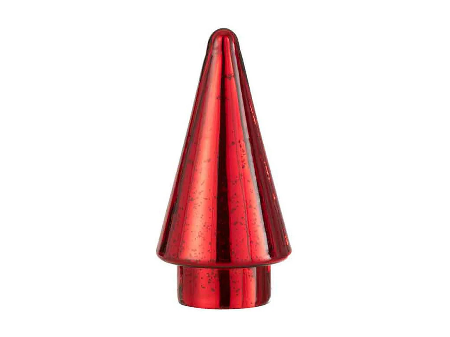 Sapin de Noël en Verre "Led" 19cm Rouge