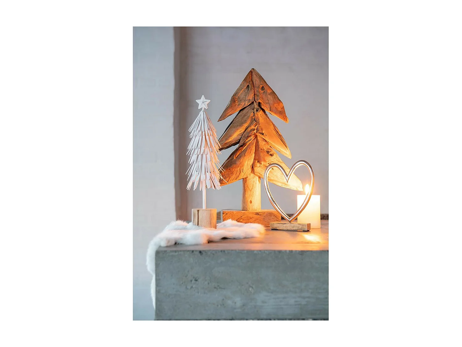 Arbre Déco "Morceaux Bois" 50cm Naturel