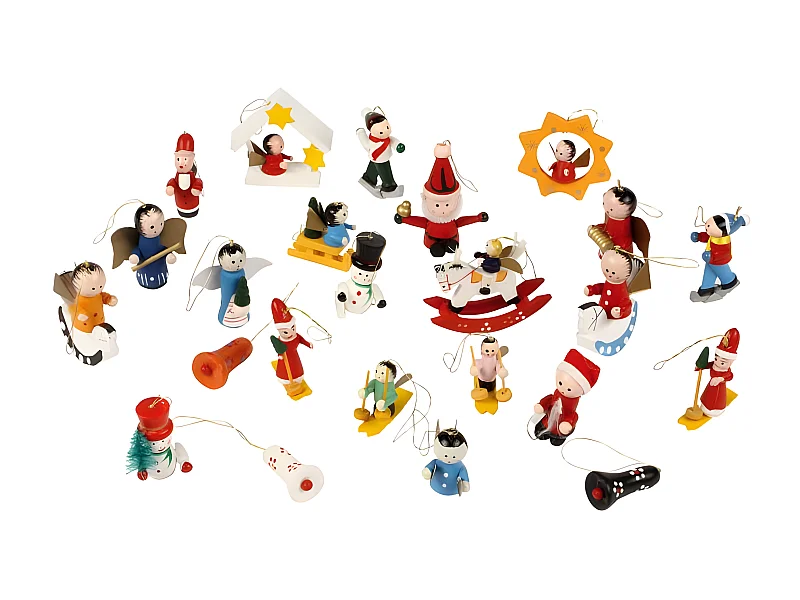 Sujet de Noël 24 Personnages "La Piste" Multicolore