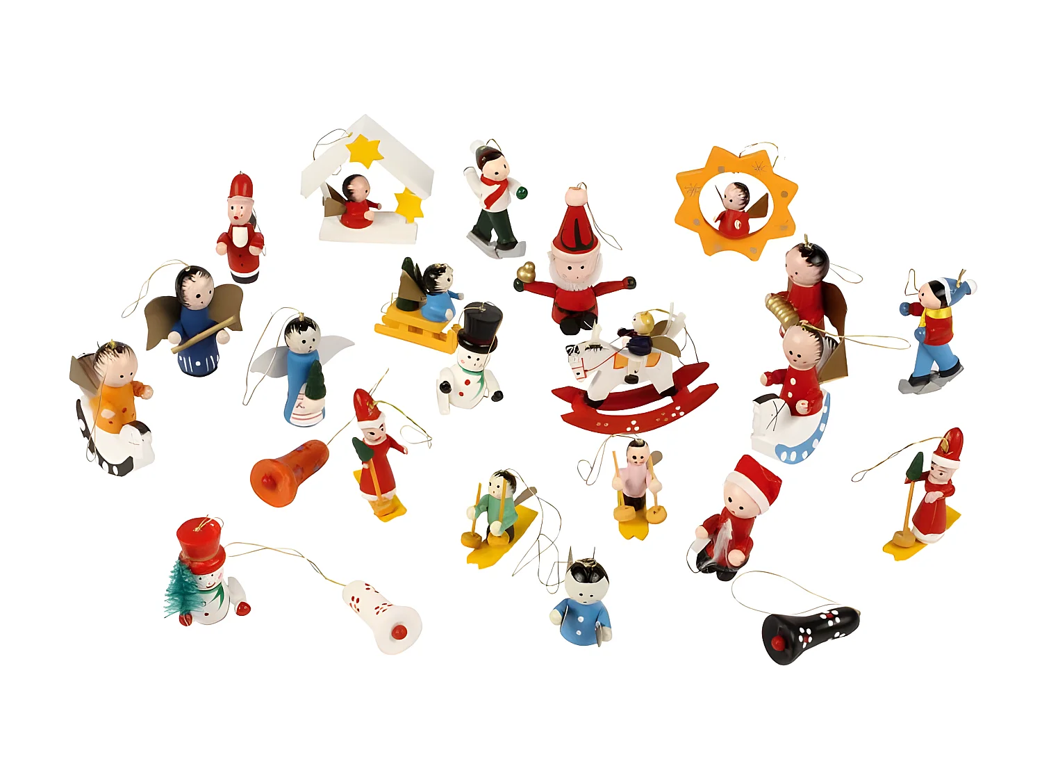 Sujet de Noël 24 Personnages "La Piste" Multicolore