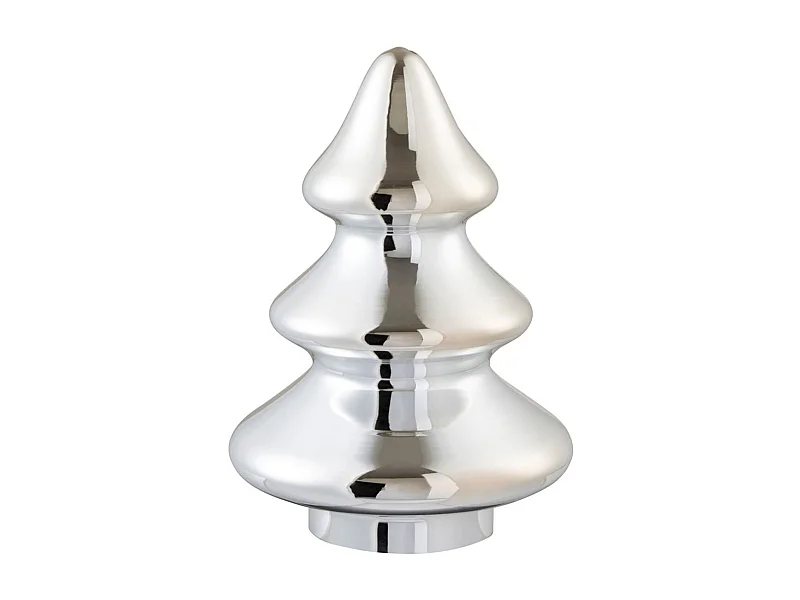 Statuette Déco Design "Sapin de Noël" 27cm Argent
