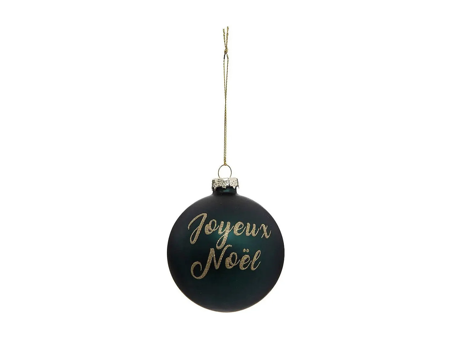 Boule de Noël Paillettes "Nouvelle Orléans" 8cm Vert