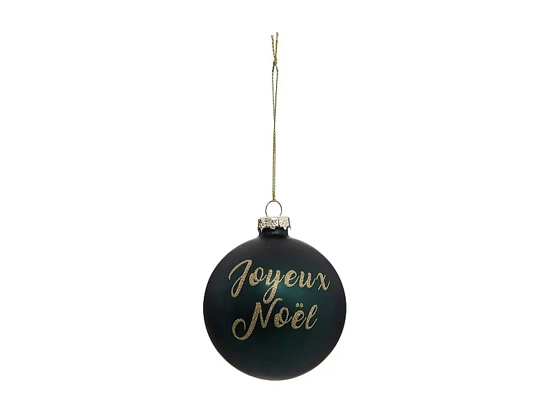 Boule de Noël Paillettes "Nouvelle Orléans" 8cm Vert