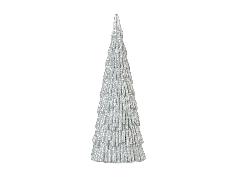 Statue Déco "Arbre de Noël" 40cm Argent