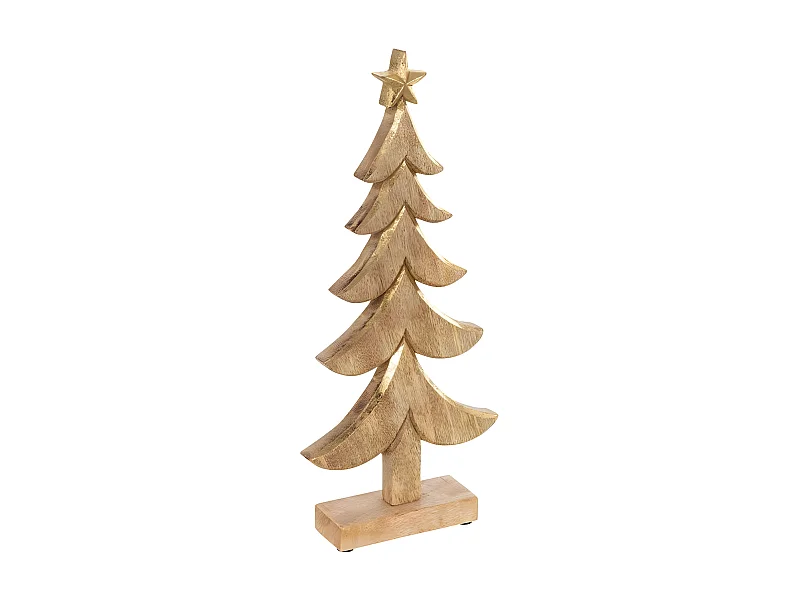 Sapin de Noël à Poser "Bois Manguier" 41cm Naturel