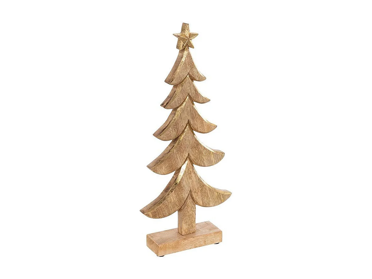 Sapin de Noël à Poser "Bois Manguier" 41cm Naturel