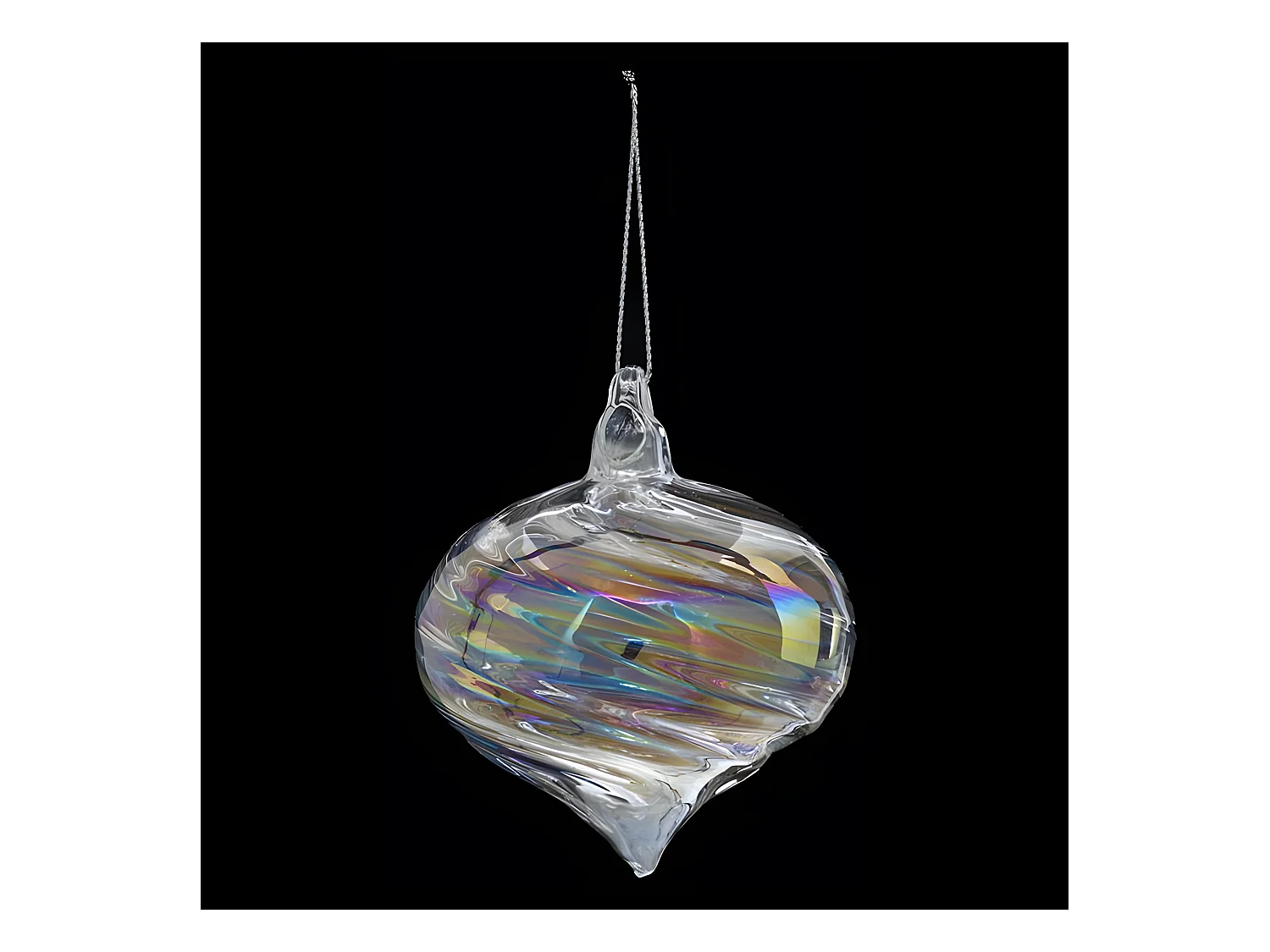 Sujet de Noël Goutte "Polaire" 8cm Irisé