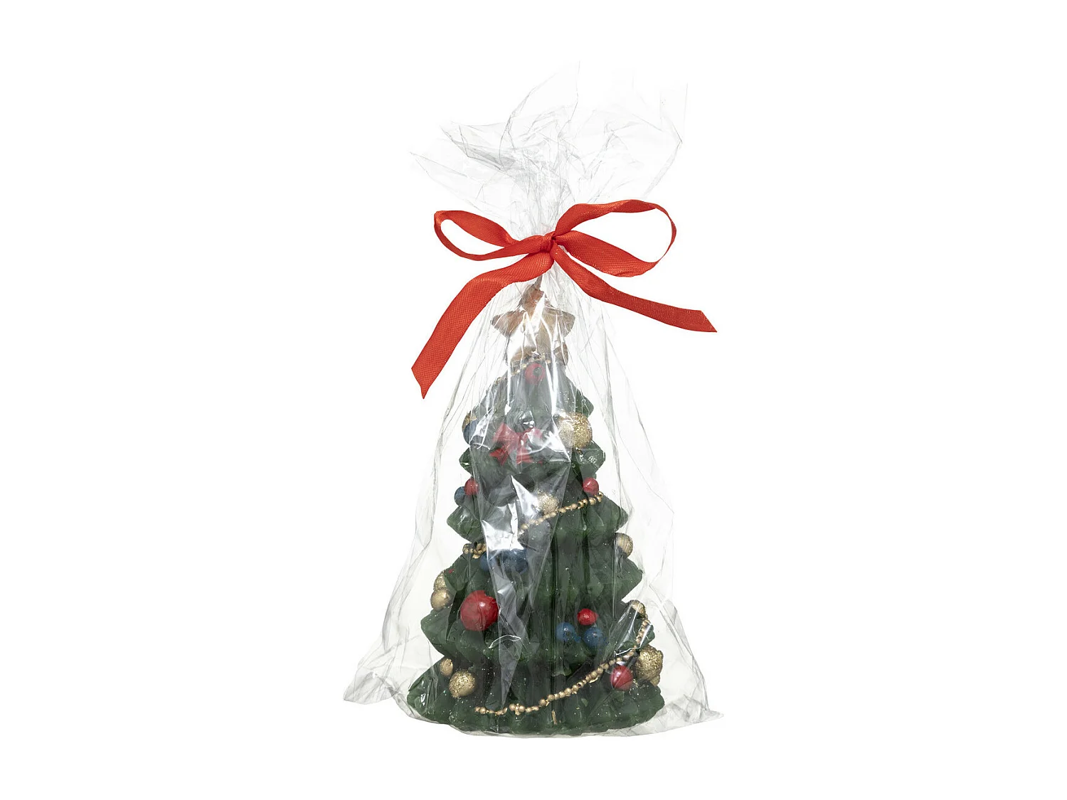 Bougie Déco Sapin "Soir de Noël" 15cm Vert