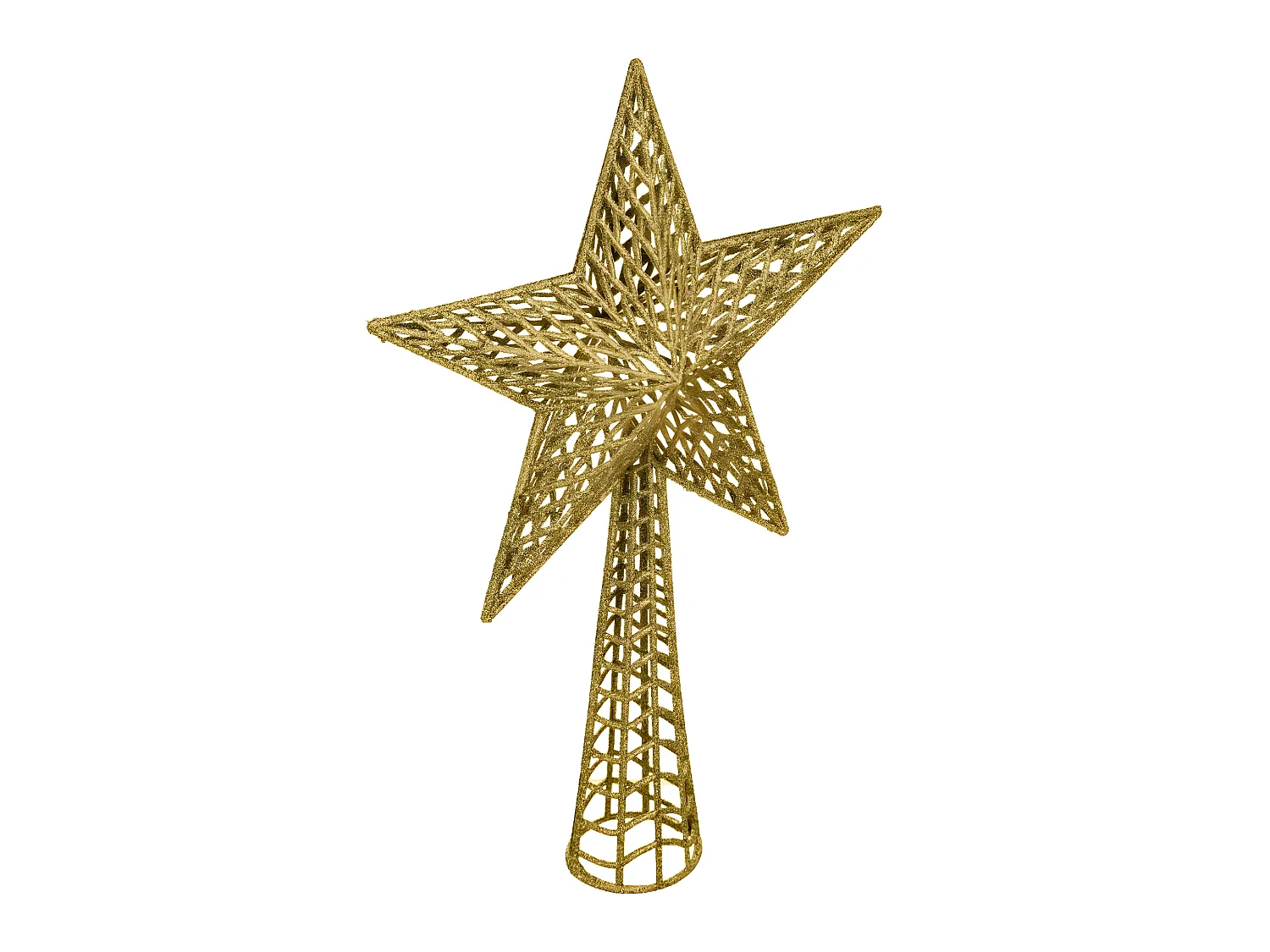 Cimier Étoile Déco "Soir de Noël" 38cm Or