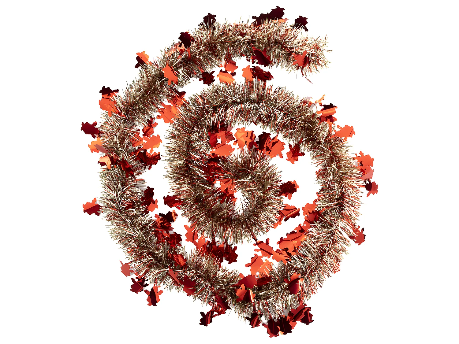 Guirlande de Noël "Soir" 200cm Champagne & Rouge