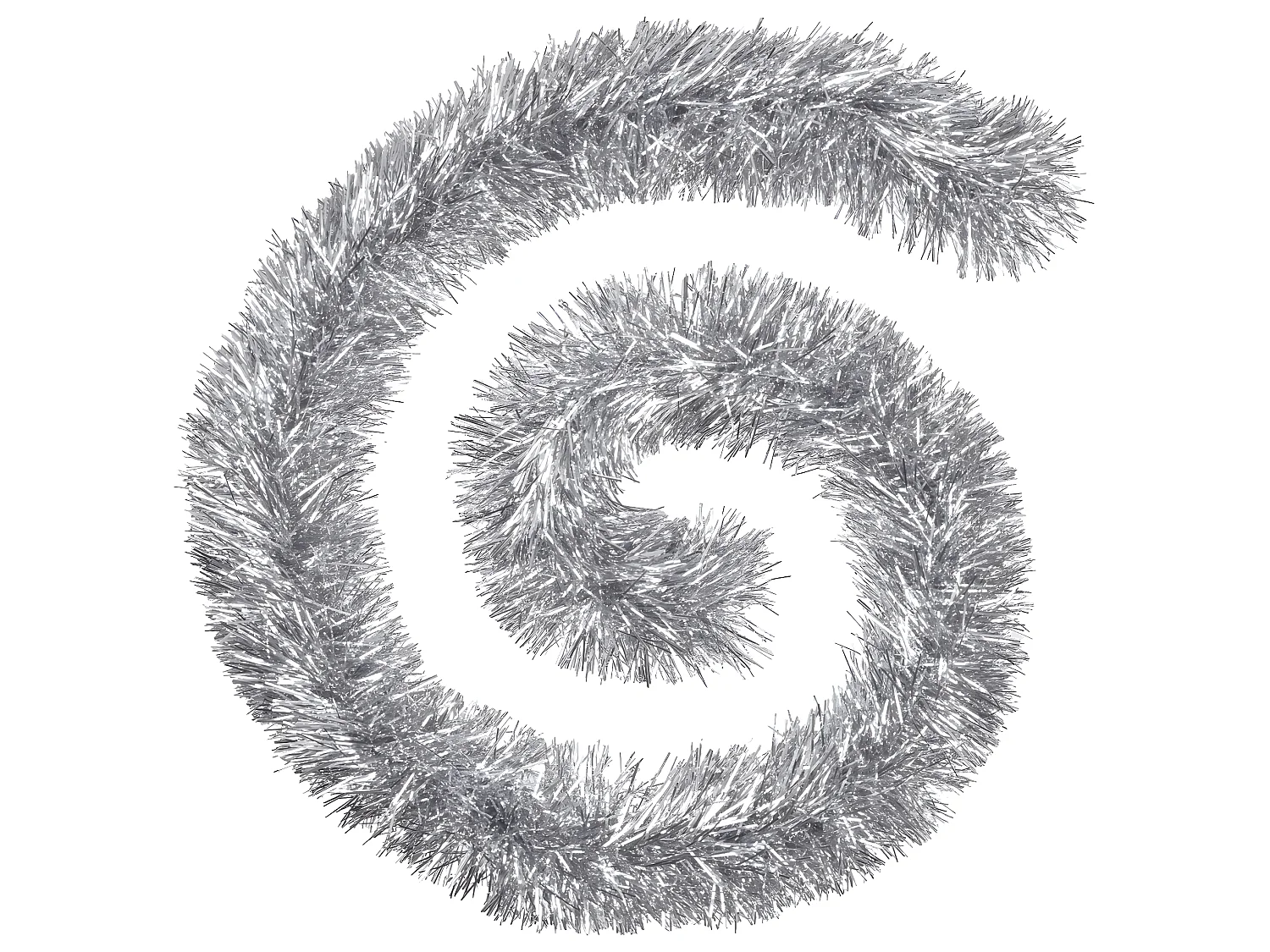 Guirlande de Noël "Maison" 200cm Argent & Blanc