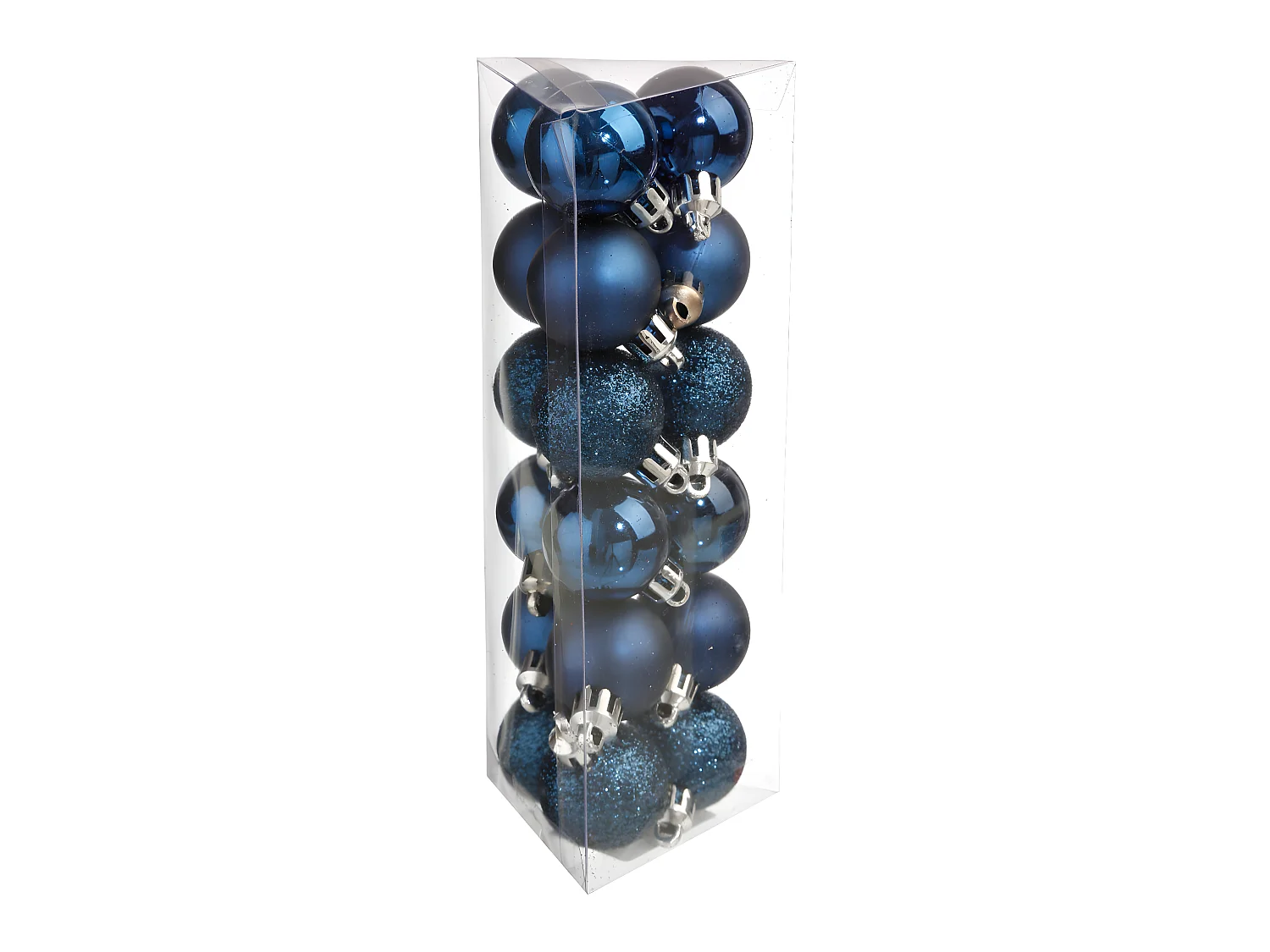 Lot de 18 Boules de Noël "Colorama" 3cm Bleu Nuit