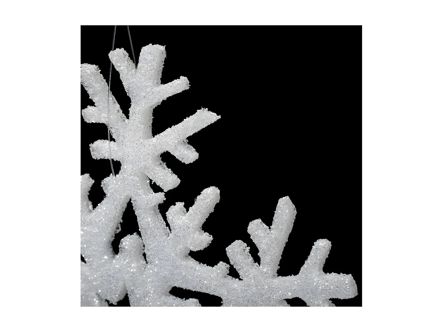 Décoration de Noël 6 Flocons "Polaire" 20cm Blanc