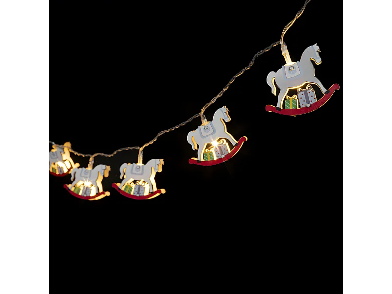 Guirlande Lumineuse "Chevaux" 165cm Multicolore