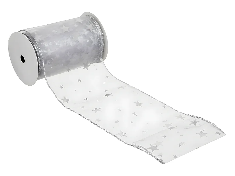 Guirlande de Noël Ruban "Douceur" 12x500cm Argent