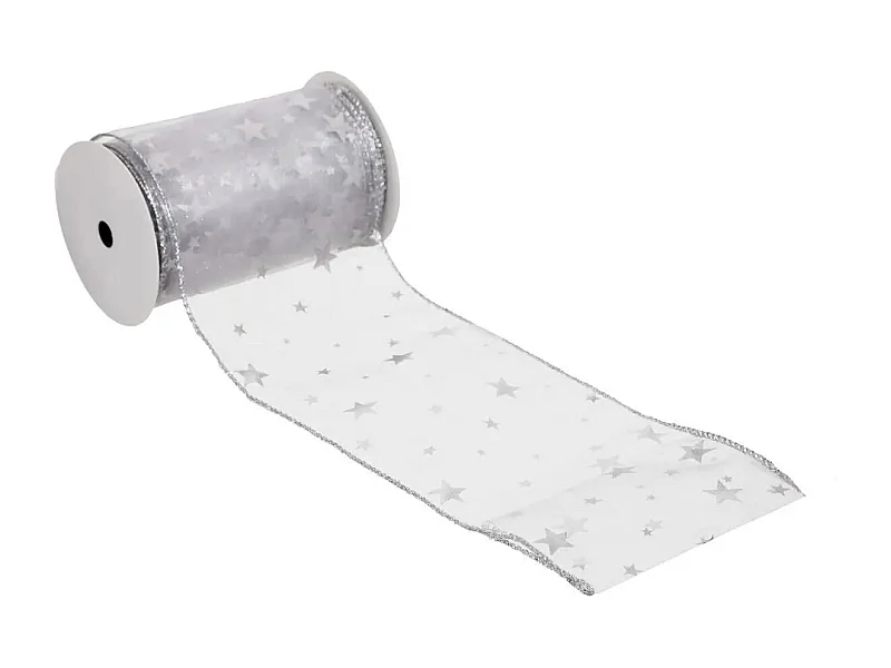 Guirlande de Noël Ruban "Douceur" 12x500cm Argent