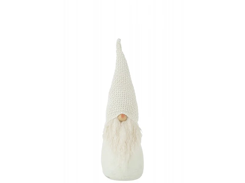 Babbo Natale in resina beige 13,5x13,5x48 cm