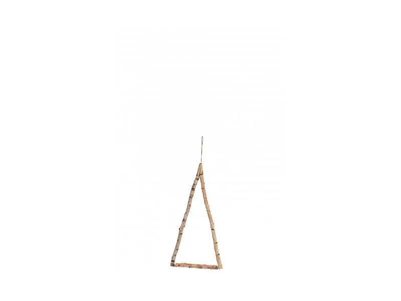 Albero di Natale decorativo in legno naturale 40x3x80 cm