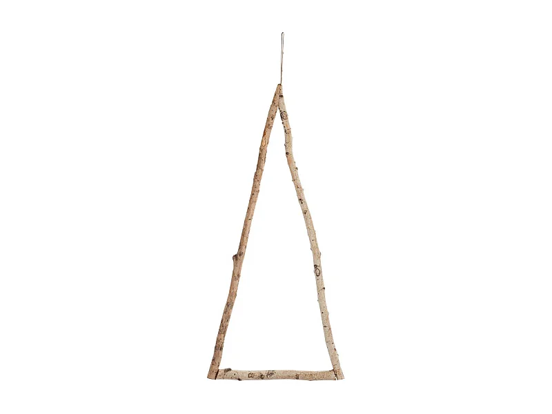 Albero di Natale decorativo in legno naturale 40x3x80 cm