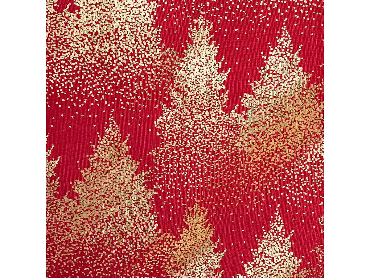 Nappe Imprimée Sapin "Colorama" 140x240cm Rouge