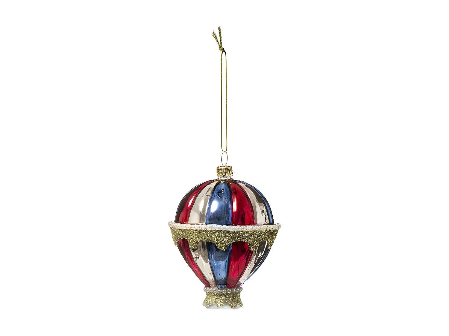 Sujet de Noël Montgolfière "La Piste" 9cm Multicolore