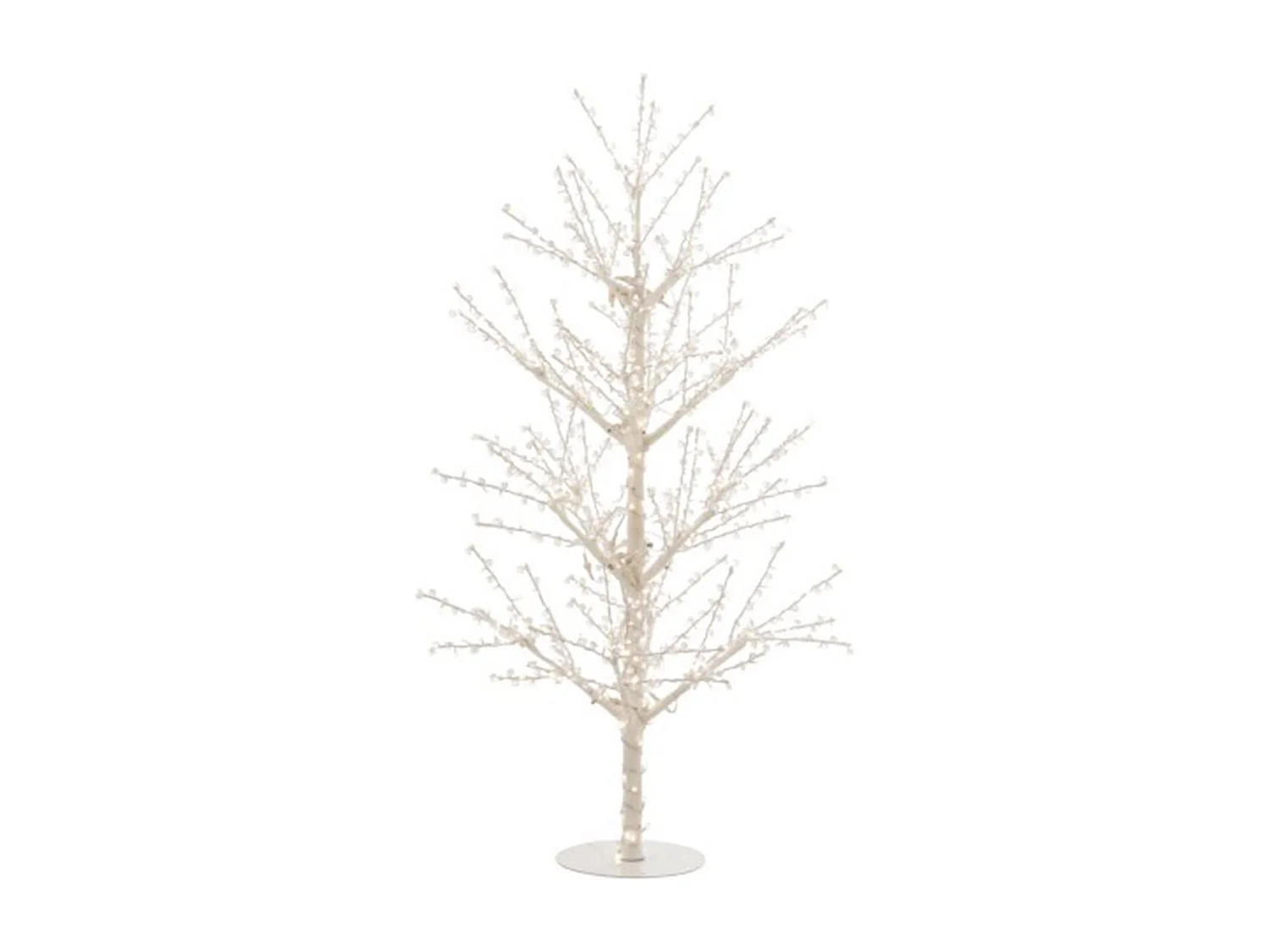 Statuette Déco à Led "Arbre Nu Perles" 125cm Blanc
