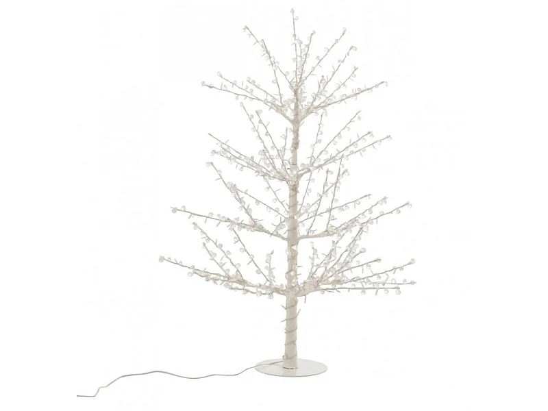 Statuette Déco à Led "Arbre Nu Perles" 125cm Blanc