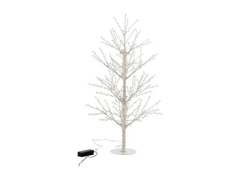 Statuette Déco à Led "Arbre Nu Perles" 125cm Blanc