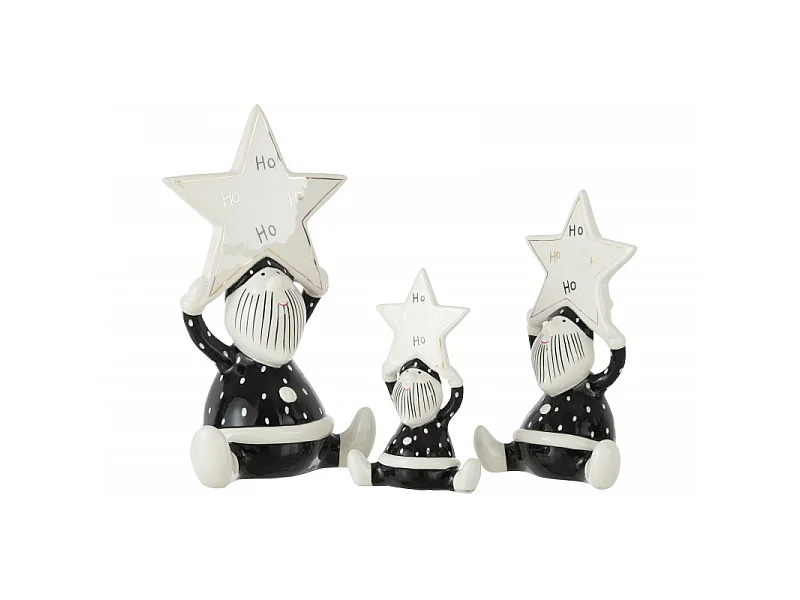 Papá Noel de cerámica multicolor de 20x13x33.5 cm