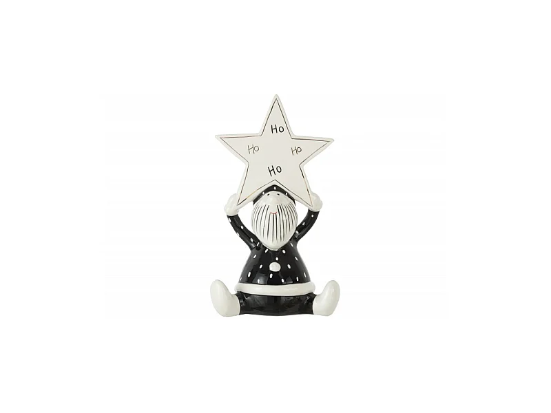 Babbo Natale in ceramica multicolore 20x13x33,5 cm