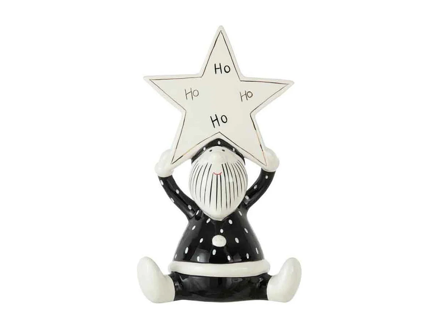 Babbo Natale in ceramica multicolore 20x13x33,5 cm