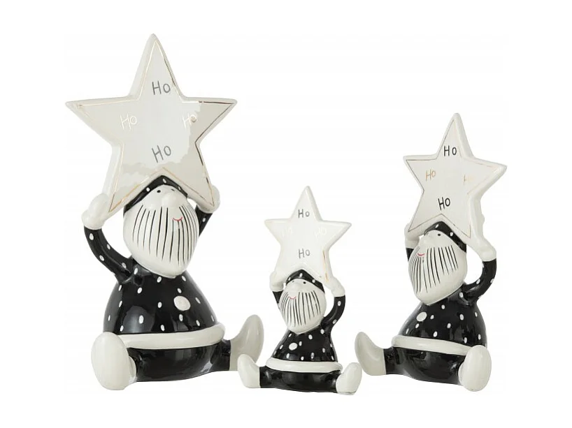 Babbo Natale in ceramica multicolore 20x13x33,5 cm