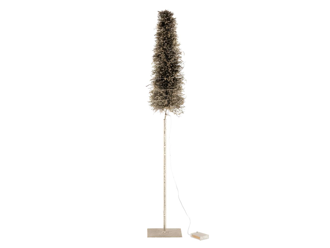 Statuette Déco Led "Arbre de Noël Givre" 98cm Marron