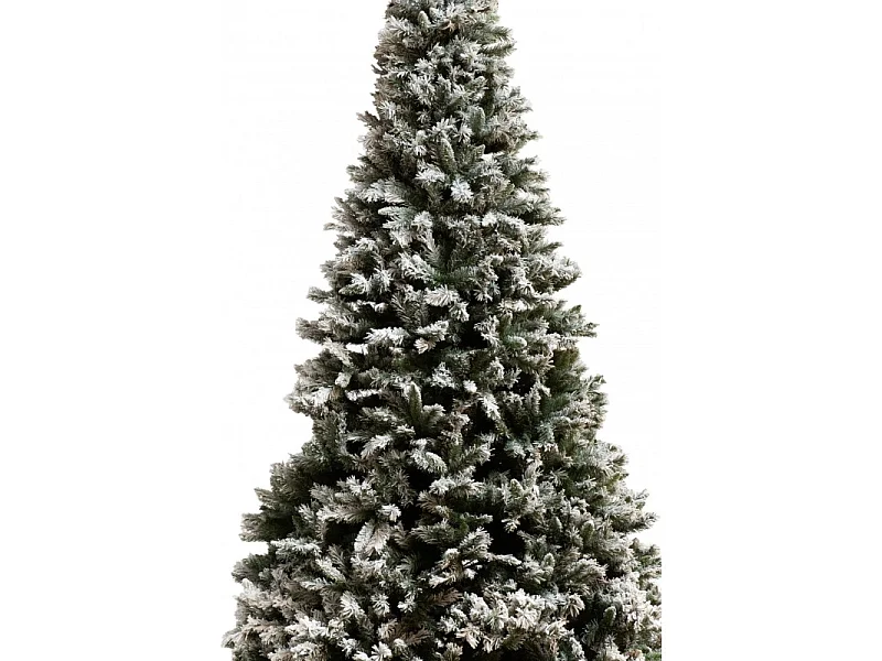 Albero di Natale artificiale innevato in plastica verde 160x160x325 cm