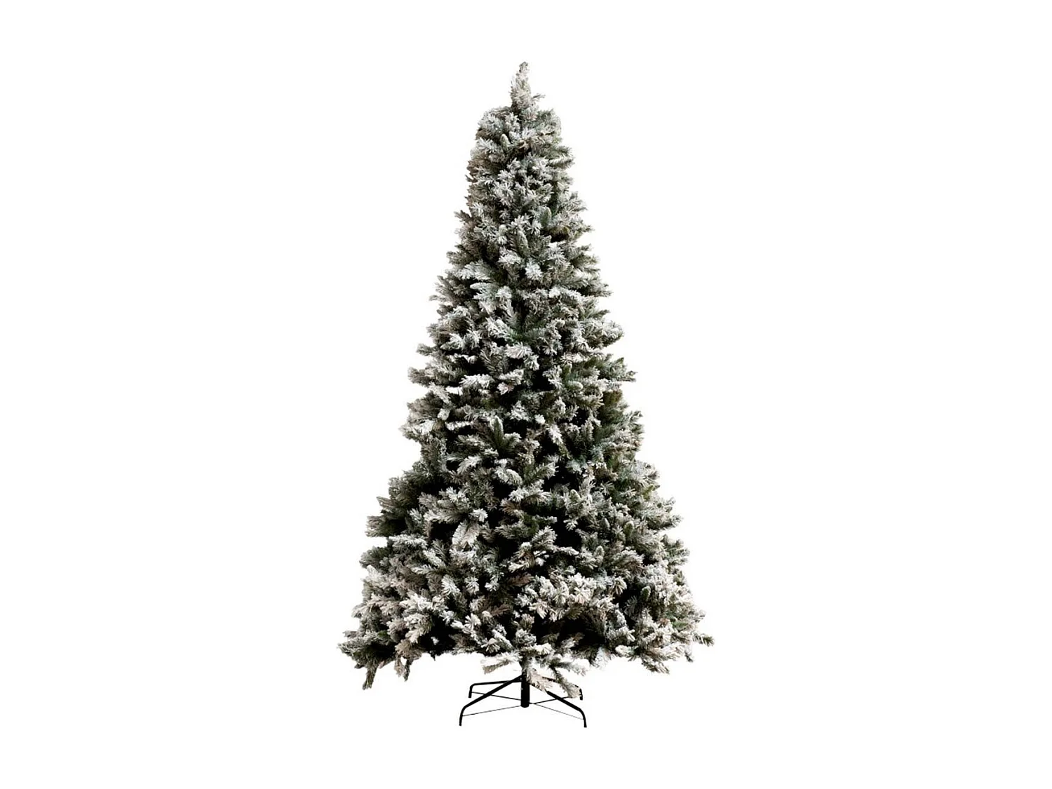 Albero di Natale artificiale innevato in plastica verde 160x160x325 cm