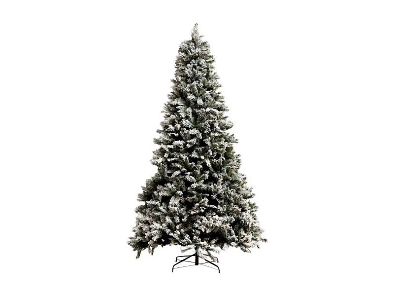 Albero di Natale artificiale innevato in plastica verde 160x160x325 cm