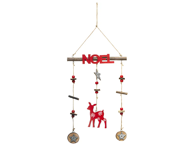 Décoration de Noël Mobile "Vintage" 38cm Naturel