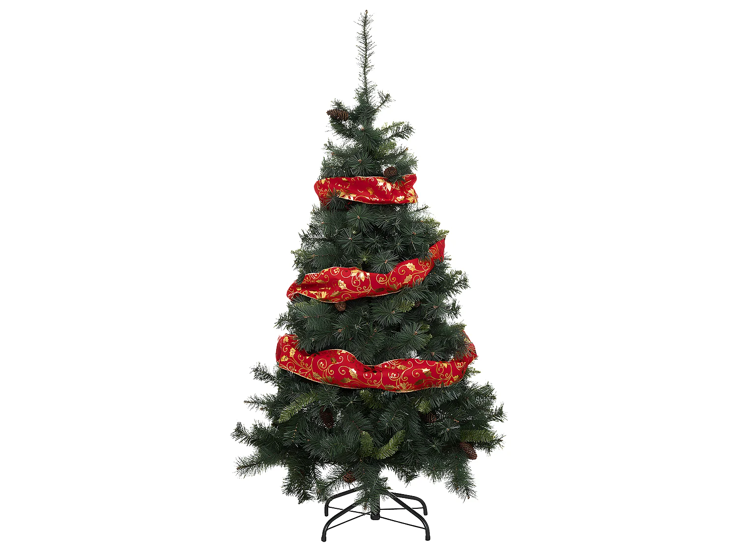 Guirlande de Noël Ruban "Féérie Folk" 12x500cm Rouge